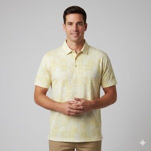 Walter Hagen Yellow Golf Shirt Casual Knit
